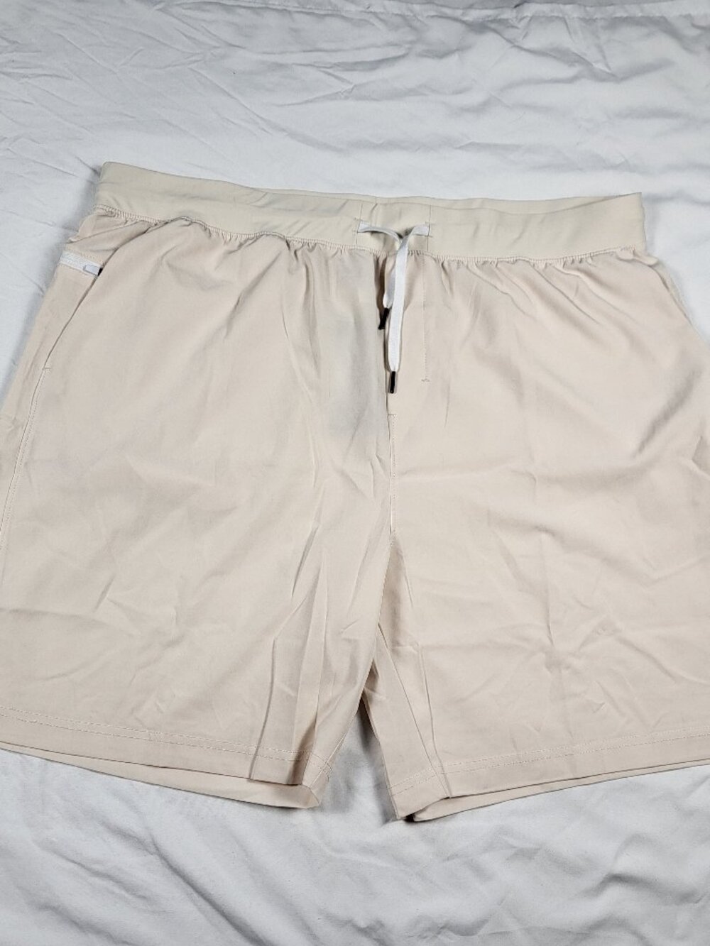 Soothfeel Shorts Men's 3XL Beige Lightweight Active Running Pocket Blemished